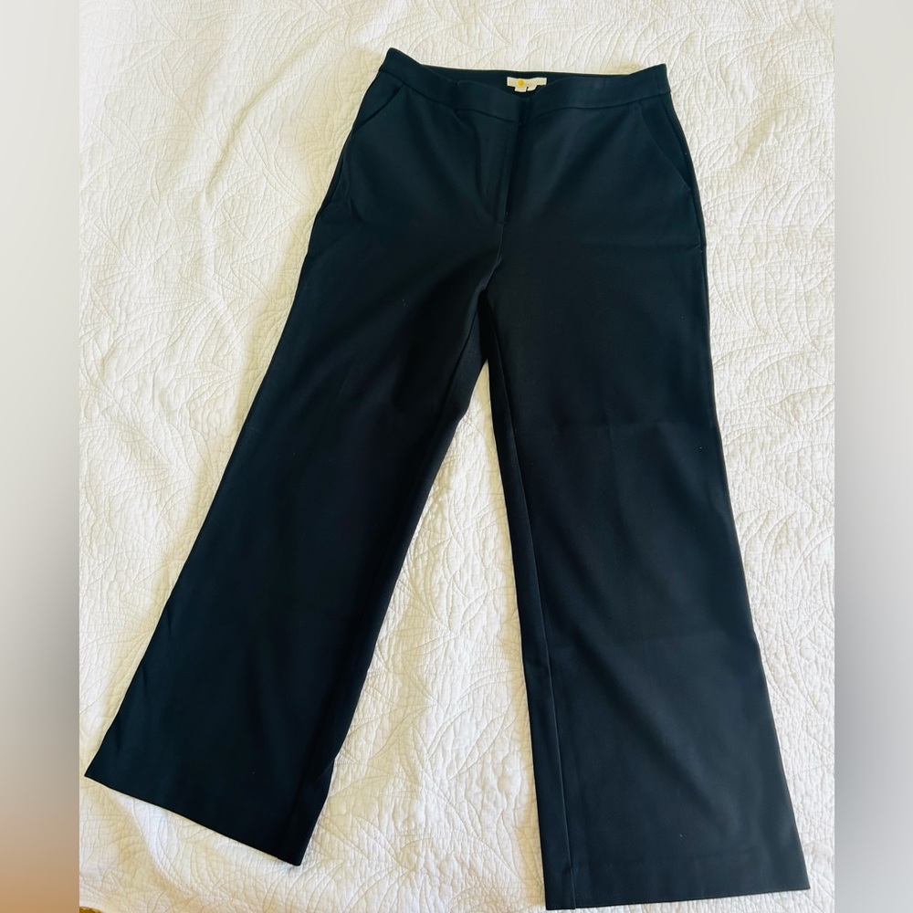 Boden Black Wide-Leg Pants